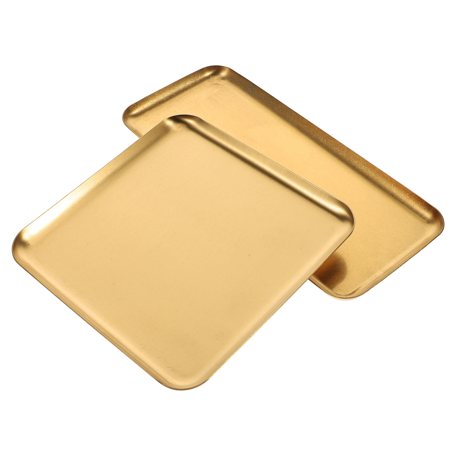 Food Platter Snacks - 2Pcs Easy Clean Vintage Gold Stainless