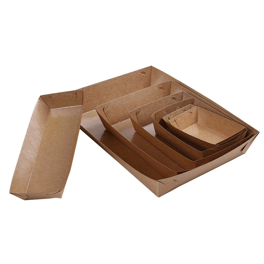 Food Packed Snacks - 30Pcs Leak Resistant Disposable Boat Shaped