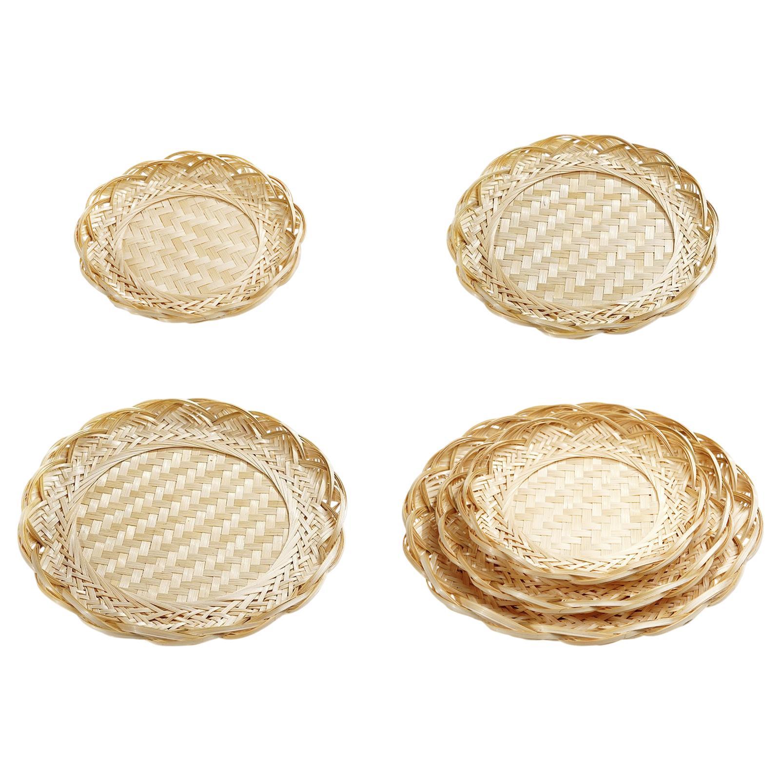 Bamboo Basket Tray Food Storag - Food Platter Snacks recension och pris