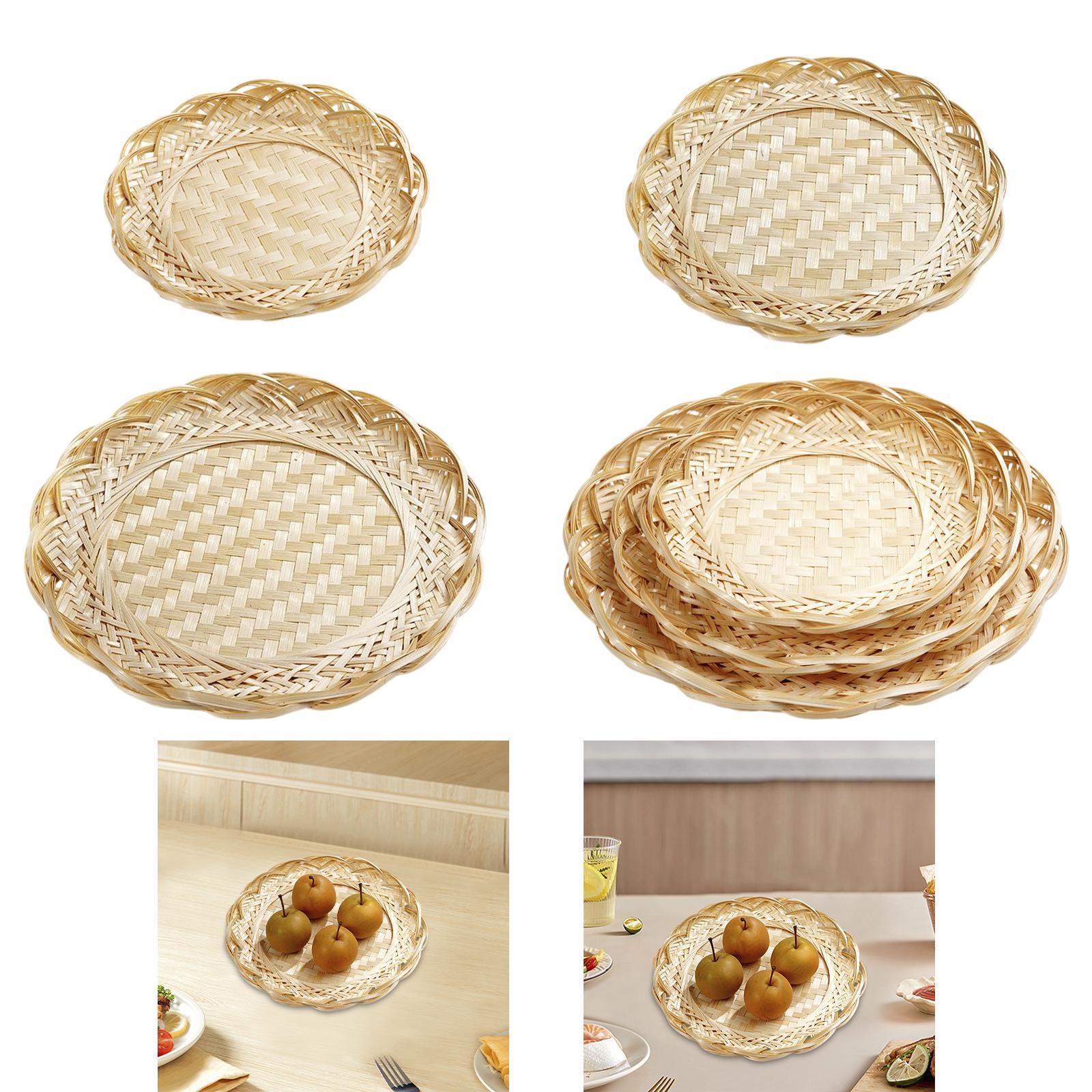 Bamboo Basket Tray Food Storag - Food Platter Snacks recension och pris