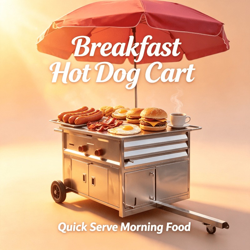 Compact Mobile Snack Food Cart - Street Food Snacks recension och pris