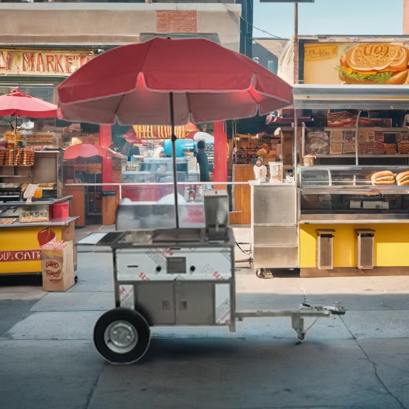 Compact Mobile Snack Food Cart - Street Food Snacks recension och pris