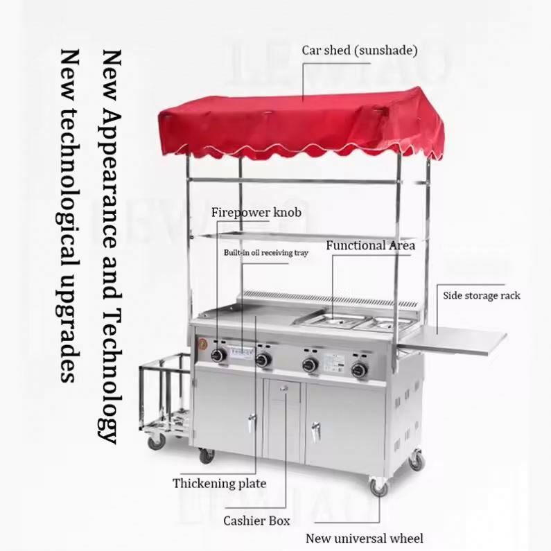 Mobile Food Cart Trailer Stain - Food Snacks Catering recension och pris