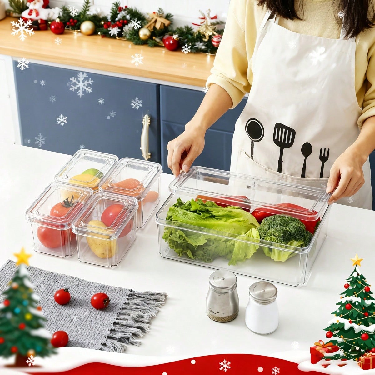 7/14 Pack Stackable Fridge Org - Food Packed Snacks recension och pris