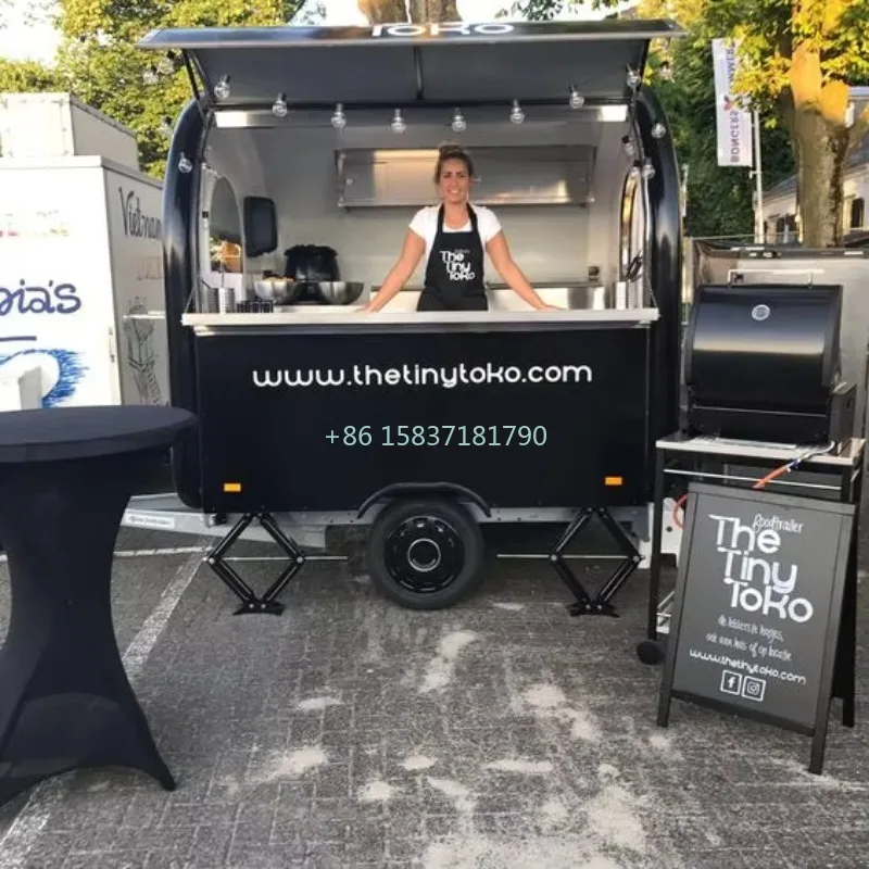 Small Food Truck Trailer Black - Street Food Snacks recension och pris