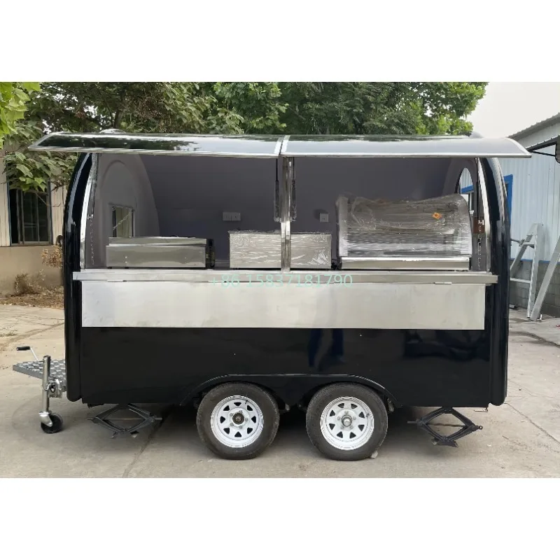 Small Food Truck Trailer Black - Street Food Snacks recension och pris