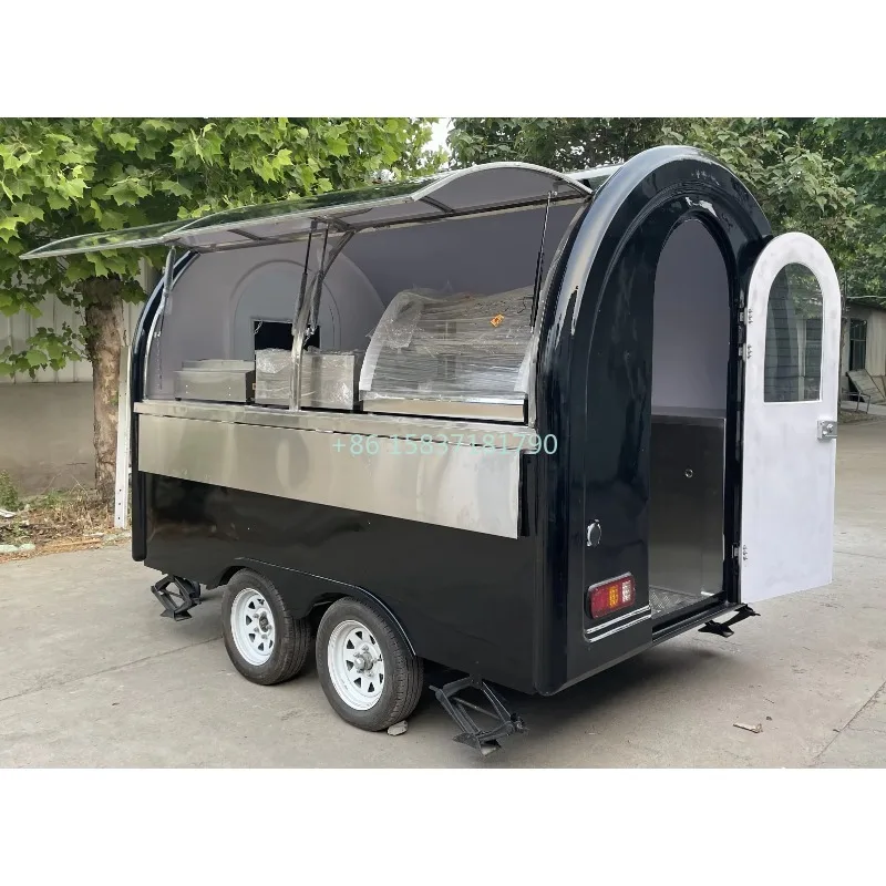 Small Food Truck Trailer Black - Street Food Snacks recension och pris