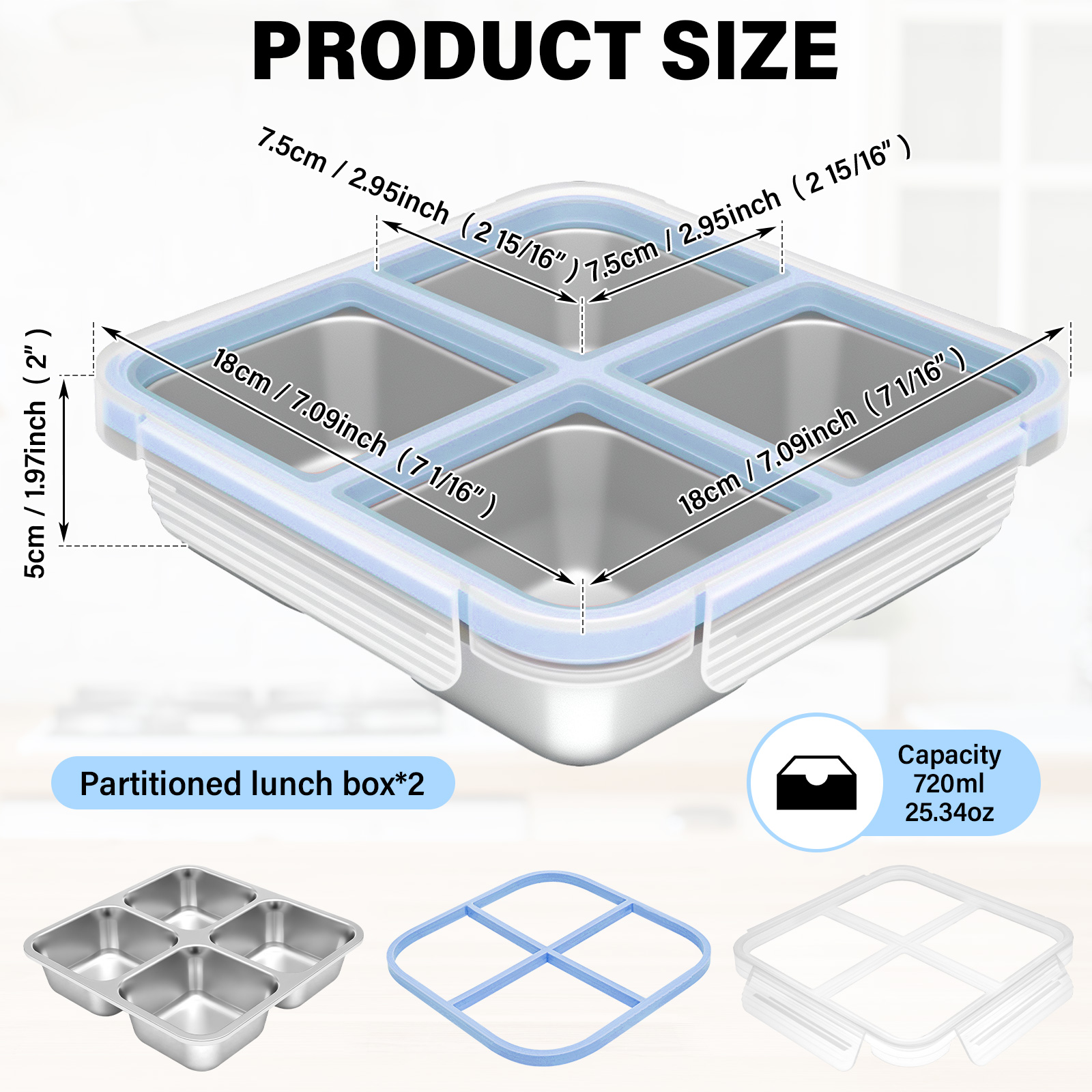 2 Pcs Stainless Steel Snack Bo - Food Snacks For School recension och pris