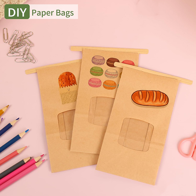 10Pcs Bakery Bags, Window Seal - Food Day Snacks recension och pris
