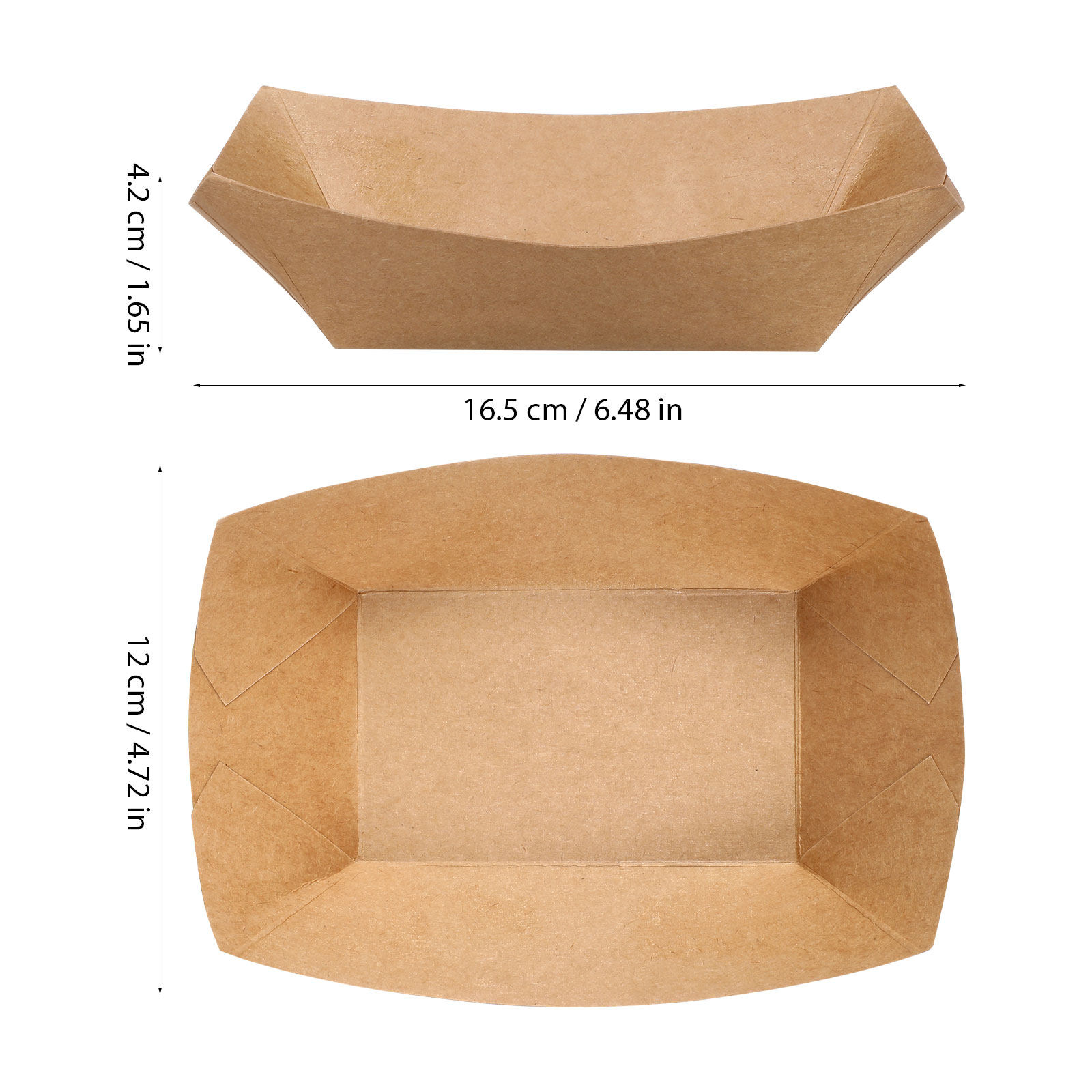 50Pcs Disposable Kraft Paper F - Food Snacks Catering recension och pris