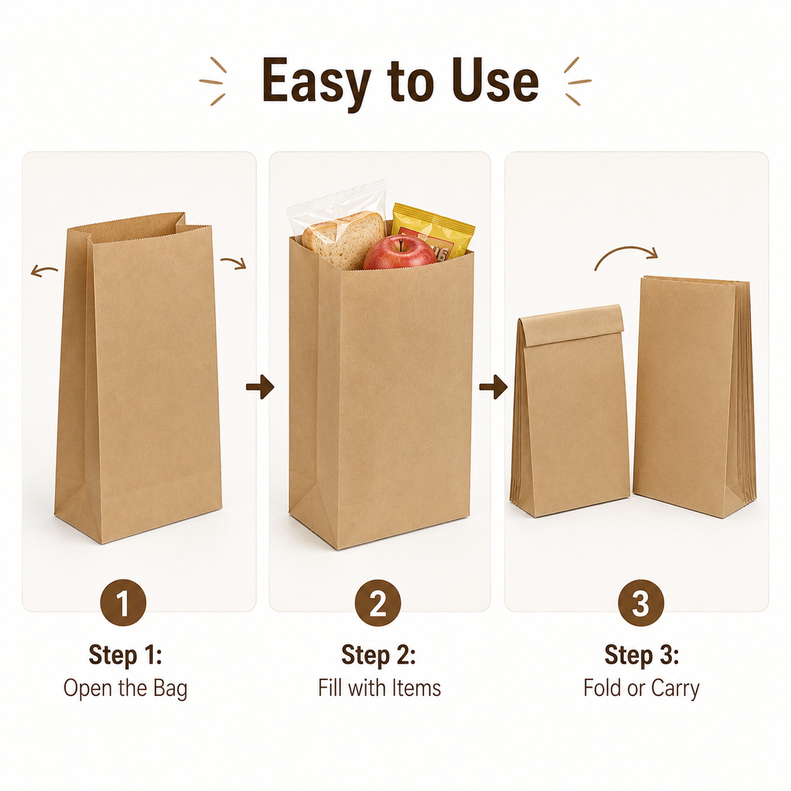 10-30Pcs Recyclable Brown Kraf - Food Day Snacks recension och pris