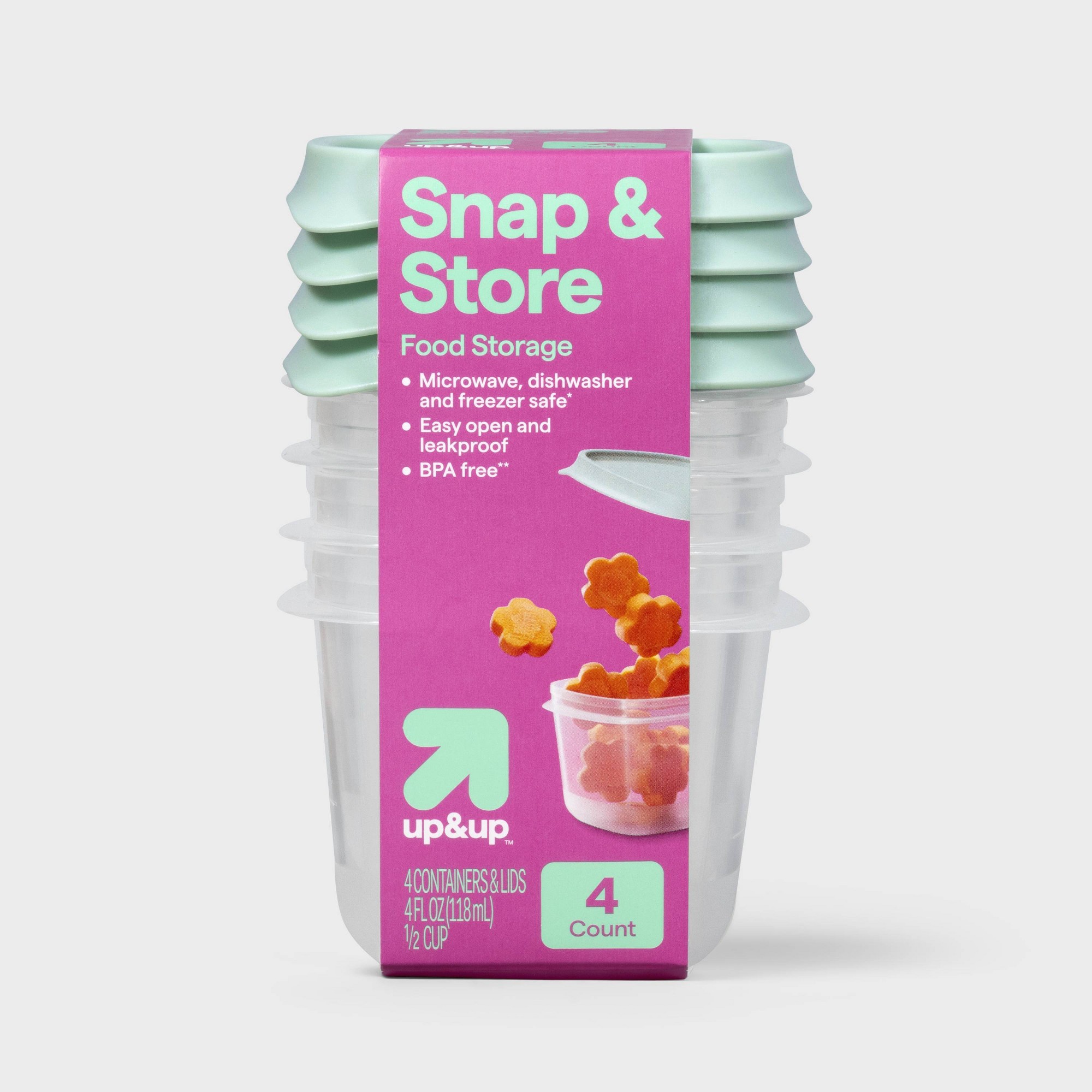 4ct Mini Square Half Cup Food  - Food Prep Snacks recension och pris