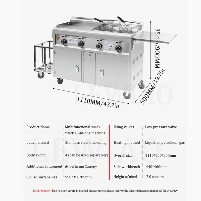 Mobile Food Cart Trailer Stain - Food Snacks Catering recension och pris