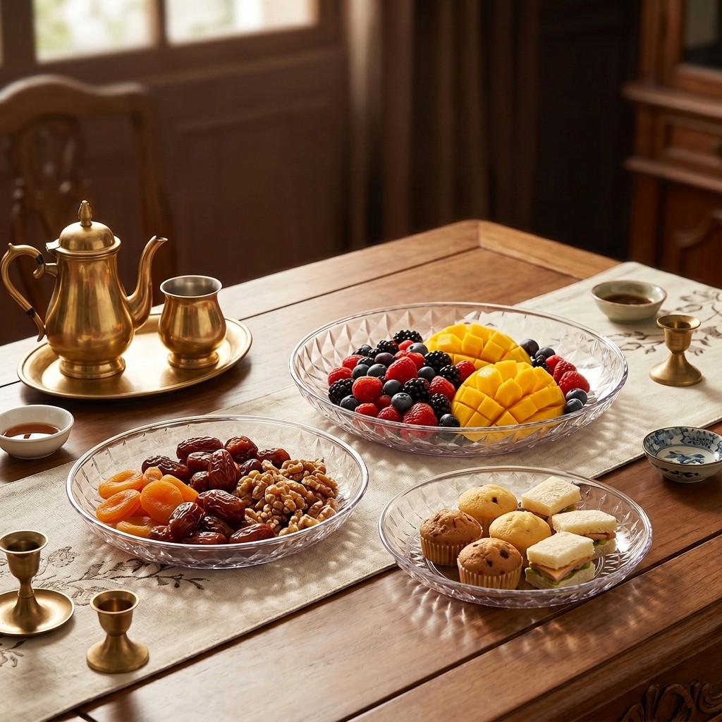 Clear Plastic Serving Tray Rou - Food Platter Snacks recension och pris