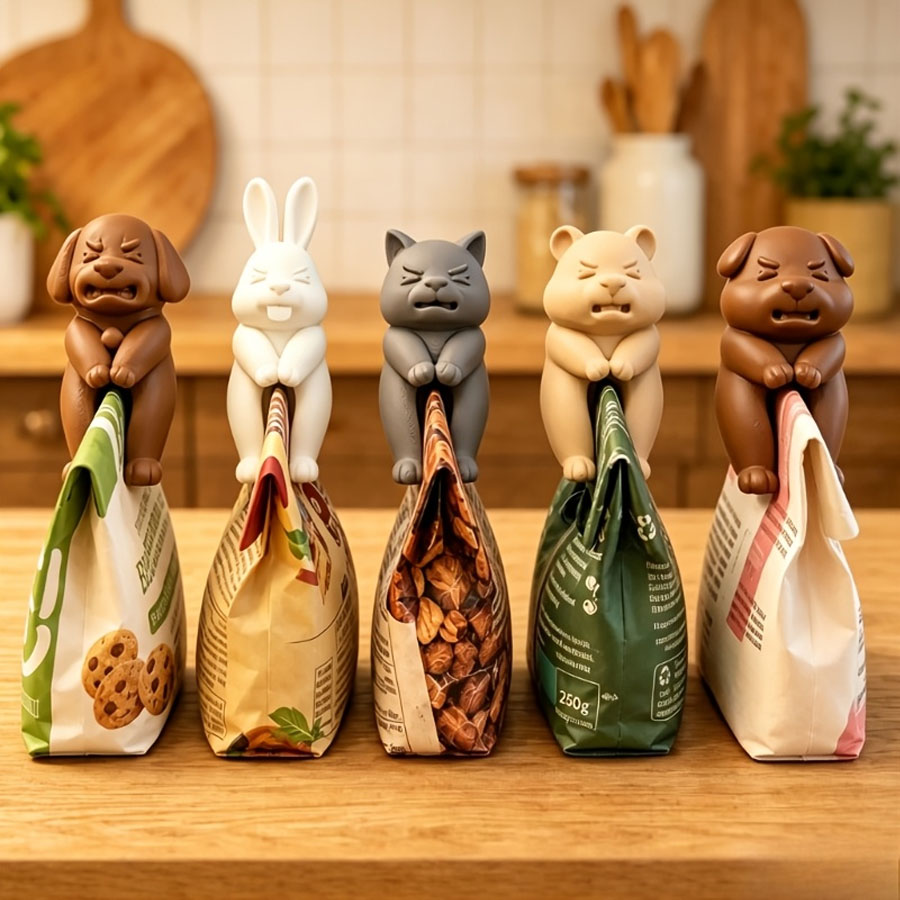 3D Animal Snack Bag Clips 1/5  - Food Packed Snacks recension och pris