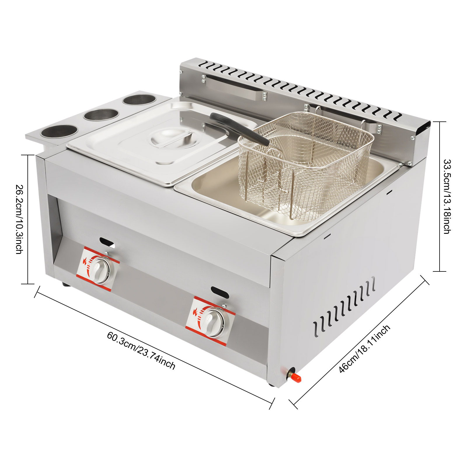 Commercial Deep Fryer 2-Tank 6 - Food Snacks Catering recension och pris