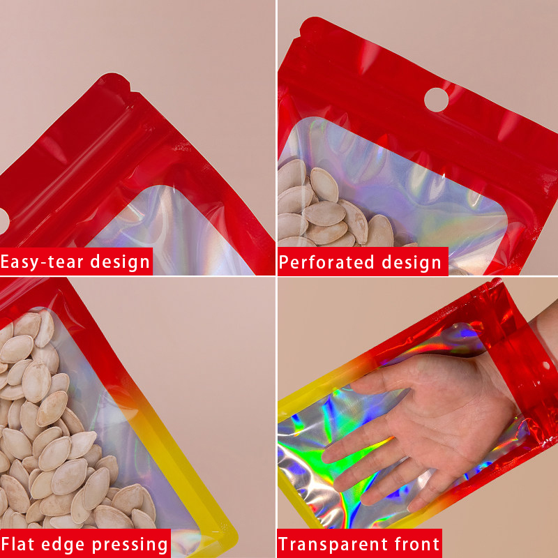 Holographic Color Square Zippe - Food Packed Snacks recension och pris