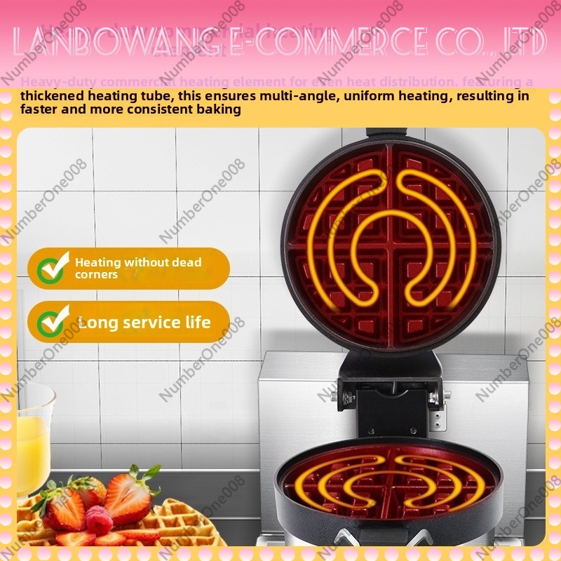 Rotating Waffle Maker Griddle  - Street Food Snacks recension och pris