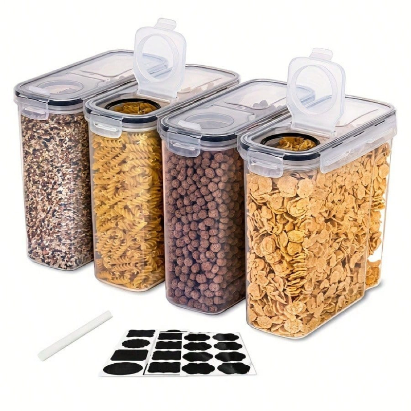 4 Pack Airtight Cereal Dry Foo - Food Packed Snacks recension och pris