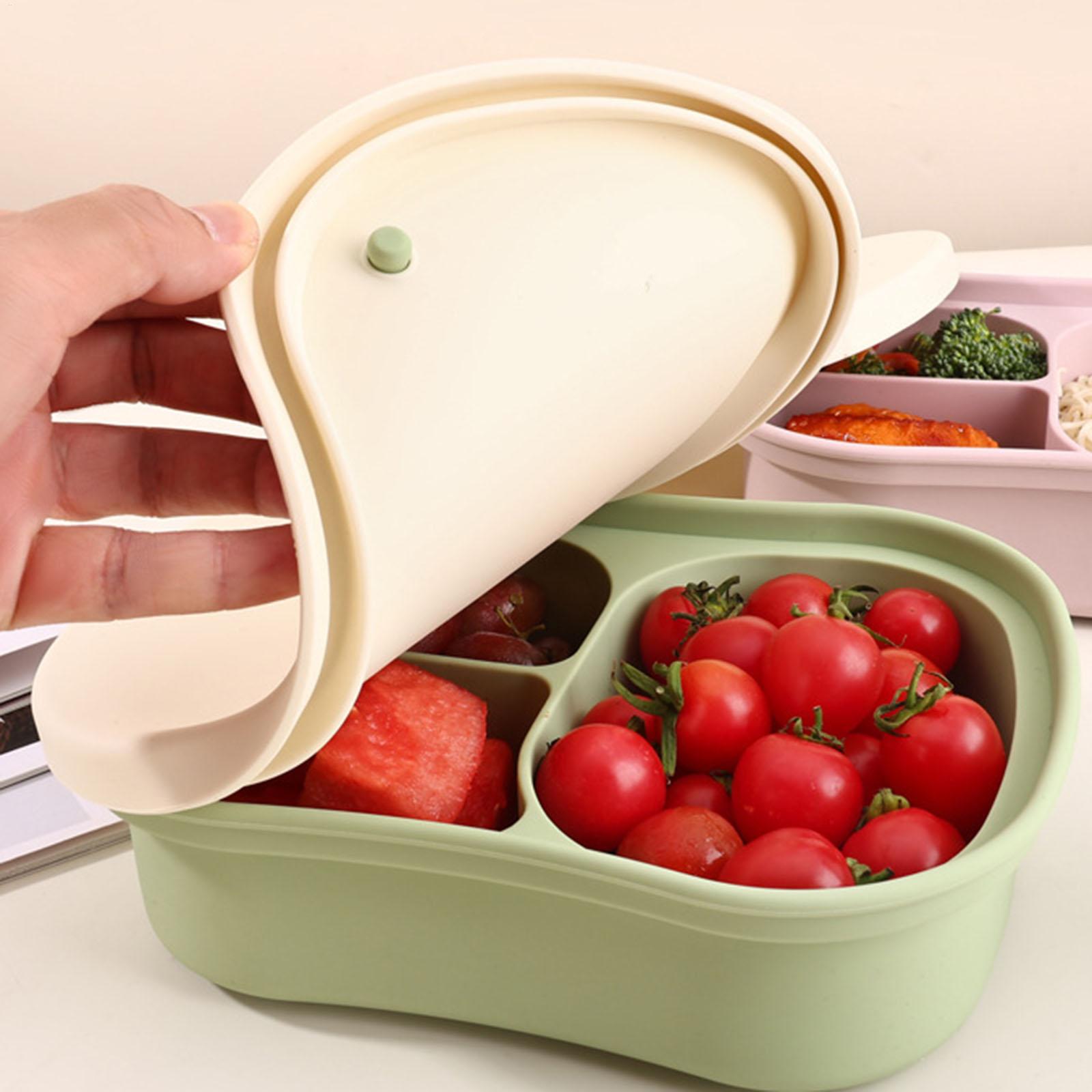Silicone Food Container 3-Comp - Food Snacks For School recension och pris