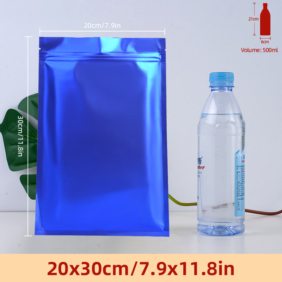 100pcs Matte Blue Foil Zipper  - Food Snack recension och pris