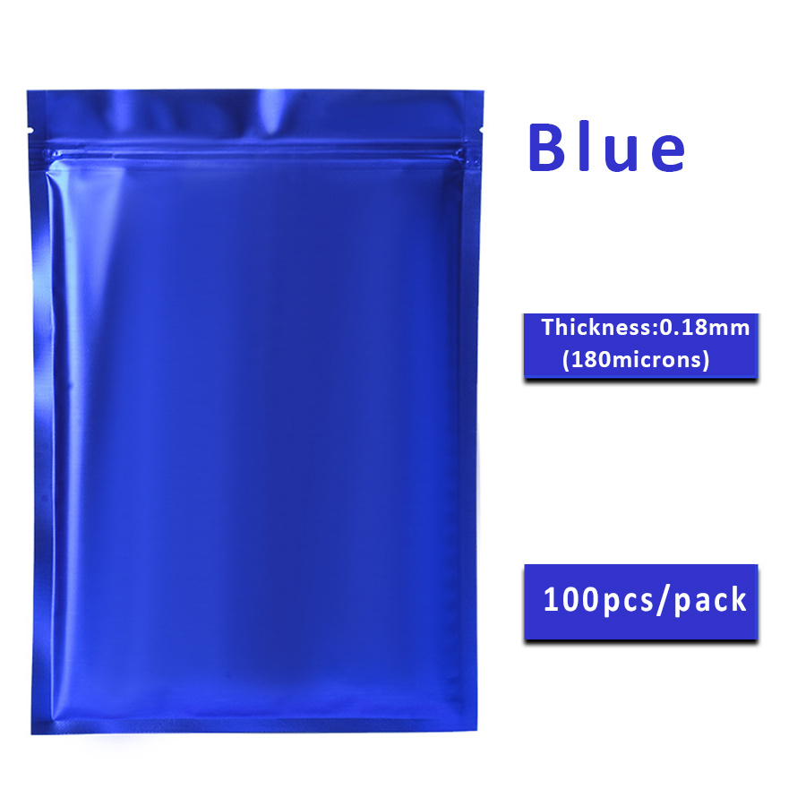 100pcs Matte Blue Foil Zipper  - Food Snack recension och pris