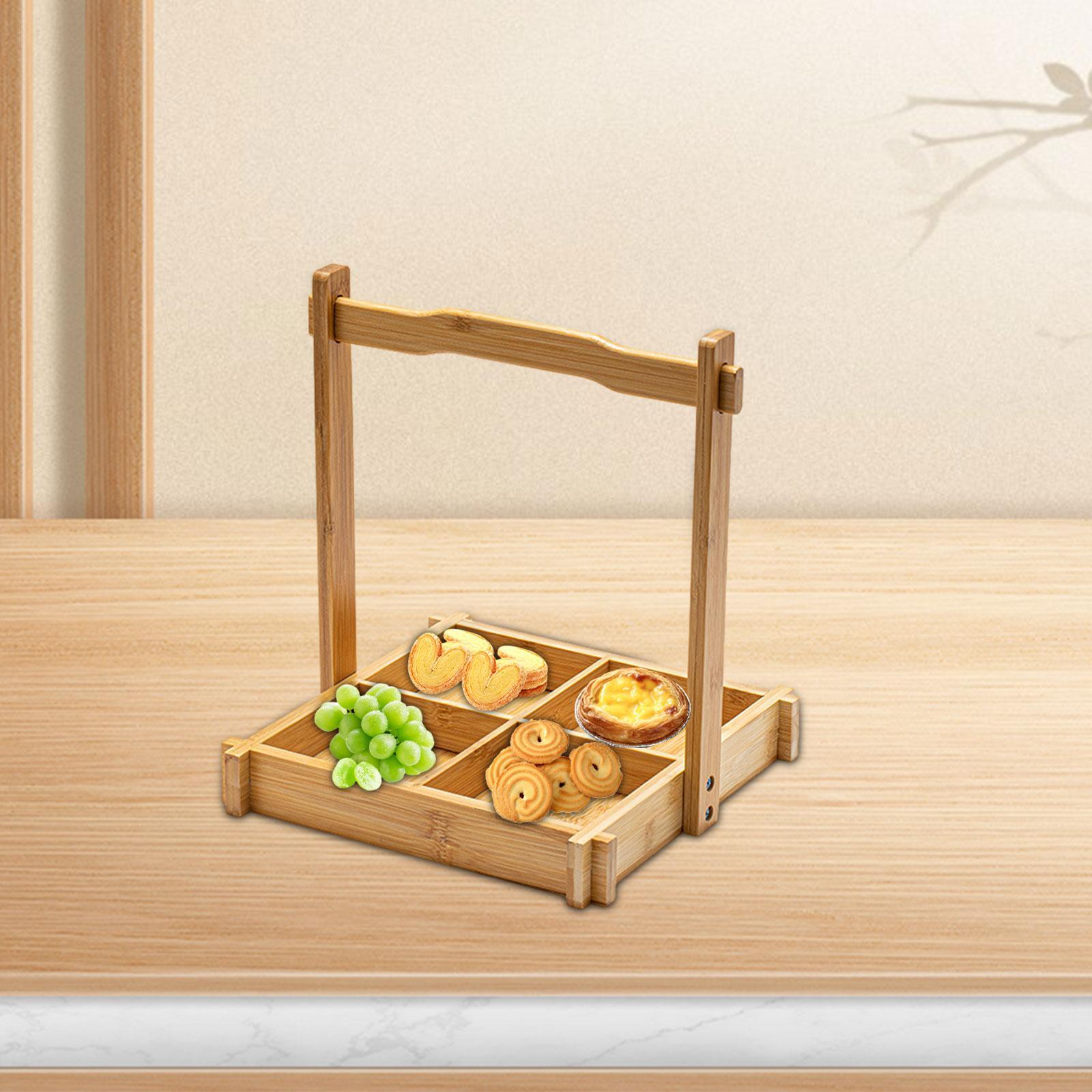 Bamboo Nuts Platter Tray Secti - Food Platter Snacks recension och pris