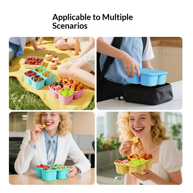 Silicone Snack Box: Food Grade - Food Snacks For School recension och pris