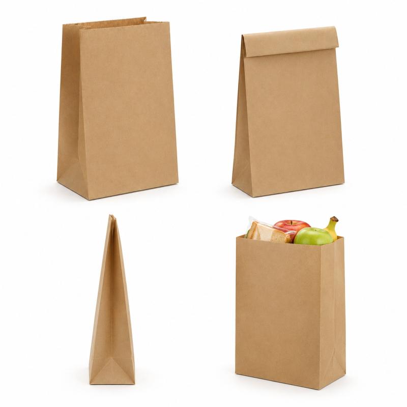 10~30pcs Brown Kraft Paper Bag - Food Day Snacks recension och pris