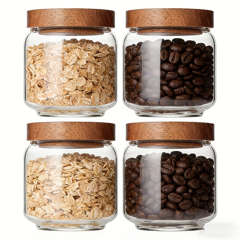 4 Pack 15oz Clear Glass Jars w - Food Packed Snacks recension och pris